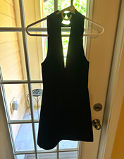 EXPRESS Black Women's Lace V-Neck Sleeveless Zip Dress, Size 0