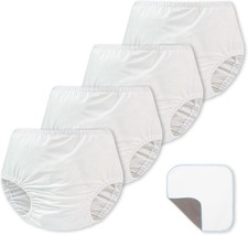 EZ Moms 4 Packs Soft Plastic Underwear for Toddlers 1T, Boys and Girls