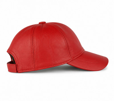 Vintage Leather Baseball Cap Hat   100% Genuine Sheepskin Leather Hat