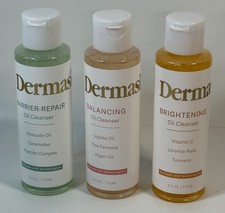 Dermasil Oil Cleanser Lot of 3 Vitamin C, Jojoba Oil, Ceramides, Turmeric Argan