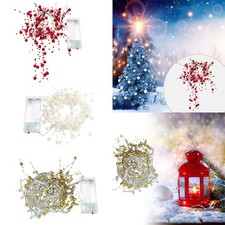 Guirlande lumineuse LED légère en perles de Noël pour jardin de fête et