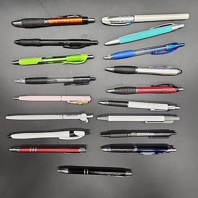 Click Pens Logo Advertising Lot Of 18