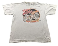 Las Vegas Shirt Mens Large White 2005 New Year Centennial 100 Years Graphic Tee