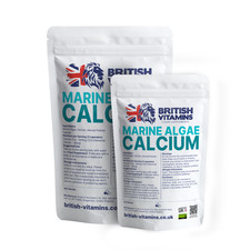 Calcium Magnesium Capsules Marine Algae Plant Based Vegan UK Made