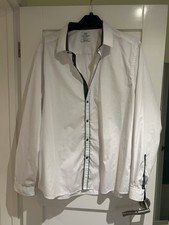 Mens F F White Tailored Fit Shirt 18  Neck 50  Chest