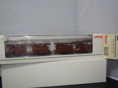 marklin 46121 2 vagones para el transporte de vehiculos, (no vehiculos) en su em