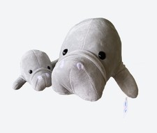 NEW Manatee Stuffed Animals Sea Cow, Oh So Soft Plush Mother 16" and Baby Family