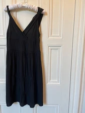 Miu Miu little black dress. Crepe silk cocktail dress size 12