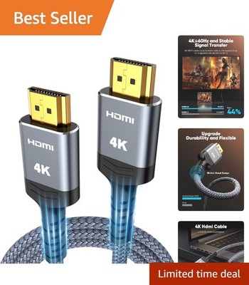 18Gbps 4K HDMI Cable 3.3FT - HDMI 2.0, ARC Supported for Seamless Connectivity