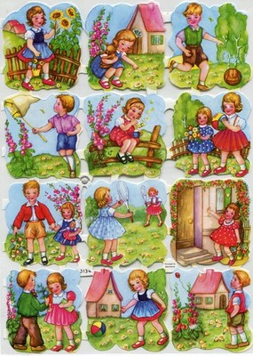 Glossy pictures wafers scrap die cut wafer sheet EAS/TC 3134 children