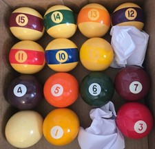 Vintage Billiard Pool Ball set 2 1/4" incomplete set Missing 2  8. Lot of 14