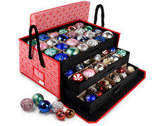 Christmas Ornament Storage Box,Max 72 Slots-3"Christmas Balls Ornament Organizer