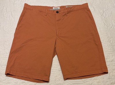 Goodfellow & Co Linden Bermuda Chino Shorts Men 36 Orange Flat Front Golf