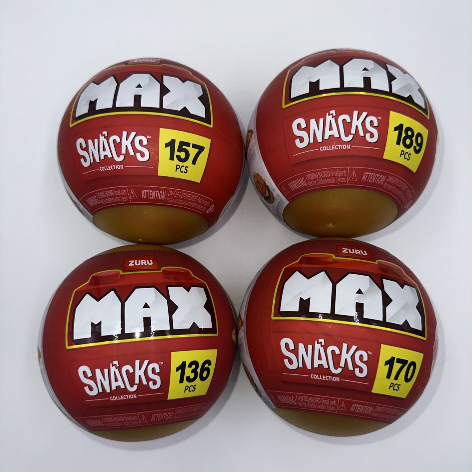 Zuru Snacks Max Juego de 4 Hamburguesas Hotdog Helado y Donut NUEVO Sellado