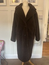 Women’s Brown Teddy Long Coat New Look Size 12