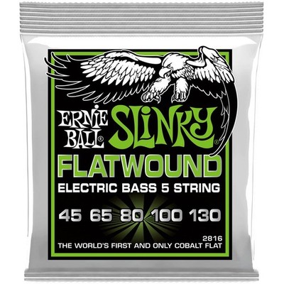 Saiten E-Bass Ernie Ball Regular Slinky 5-String Flatwound 2816 045-130 Bass Sai