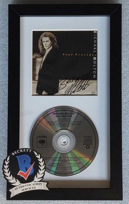 MICHAEL BOLTON CD DISPLAY AUTOGRAPHED BECKETT BAS COA SIGNED SOUL PRESENT GIFT