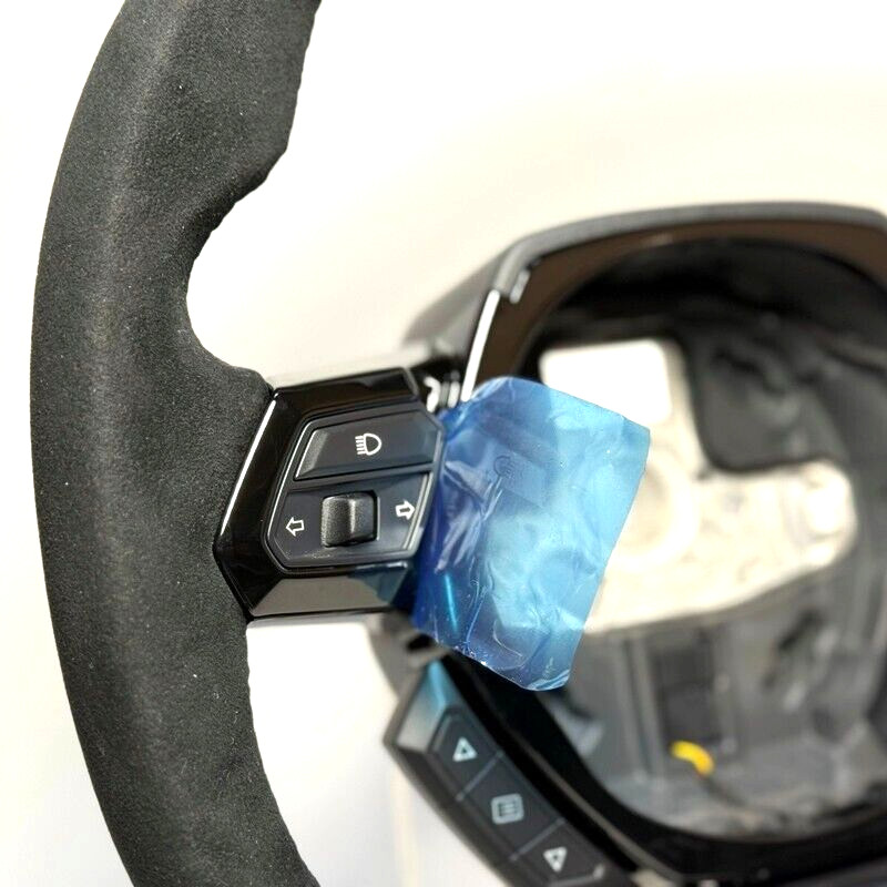OE Lamborghini Huracan New Alcantara gloss black trim steering wheel white ring