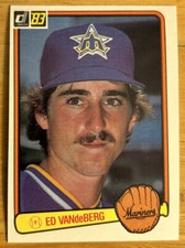 1983 Donruss Ed VandeBerg Baseball Card #100 Mariners Pitcher High-Grade NM O/C
