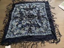 VINTAGE CEJON SHAWL SCARF W/FRINGE ORIGINAL TAG