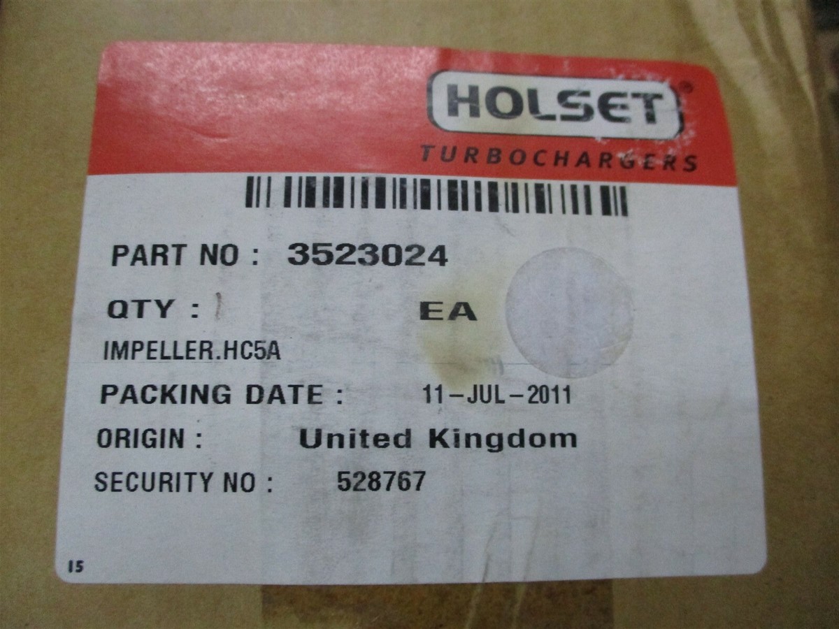 3523024 NEW GENUINE HOLSET CUMMINS TURBO IMPELLER HC5A | eBay