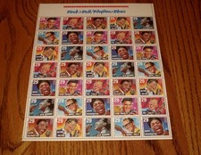 Rock & Roll Rhythm & Blues 29 cent  STAMPS UNCUT SHEET