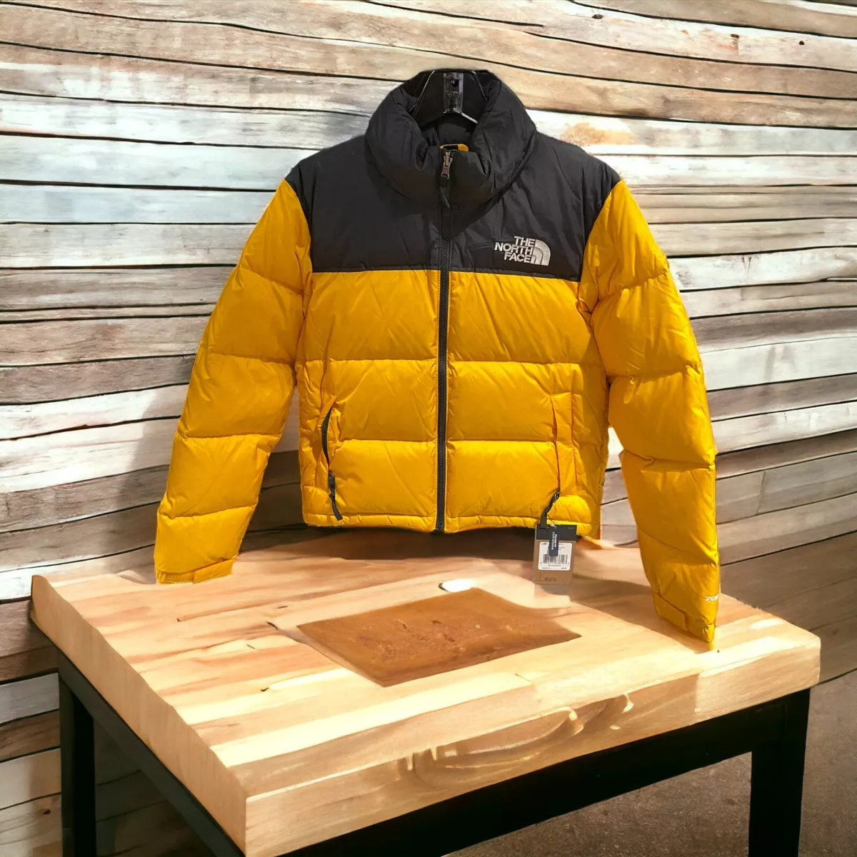 The North Face Men's 1996 Retro Nuptse Jacket 700 Down Winter Warm  -Yellow/Black