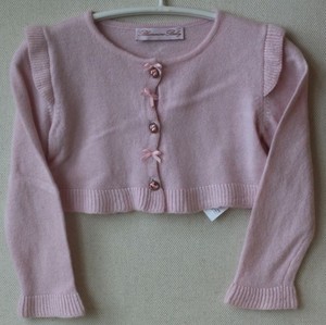 baby pink cashmere cardigan