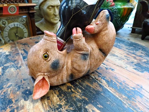 PIG WINE BOTTLE HOLDER RACK, Guzzler. Unique & Different. Nemesis Now. - Picture 6 of 11
