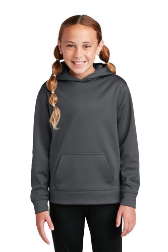 Sport-Tek YST244 Youth 100% Polyester Sport-Wick Fleece Hooded Pullover - Picture 14 of 45