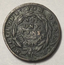 1837 HARD TIMES TOKEN - MILLIONS FOR DEFENSE NOT ONE CENT FOR TRIBUTE  #4415