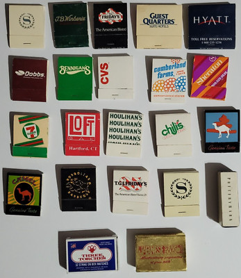 22 assorted Advertising matchbooks: Set #2 (never used)