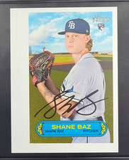2022 Topps Heritage High Number 1973 Pin Ups #73PU-49 Shane Baz Rays RC Rookie