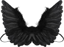 Black Angel Wings Angels Wings Adult Costumes with Elastic Straps Party