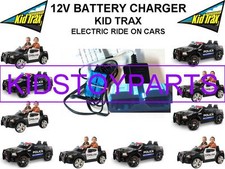 12 Volt Battery Charger KID TRAX DODGE POLICE CAR Ride On Toys w/ Blue Connector