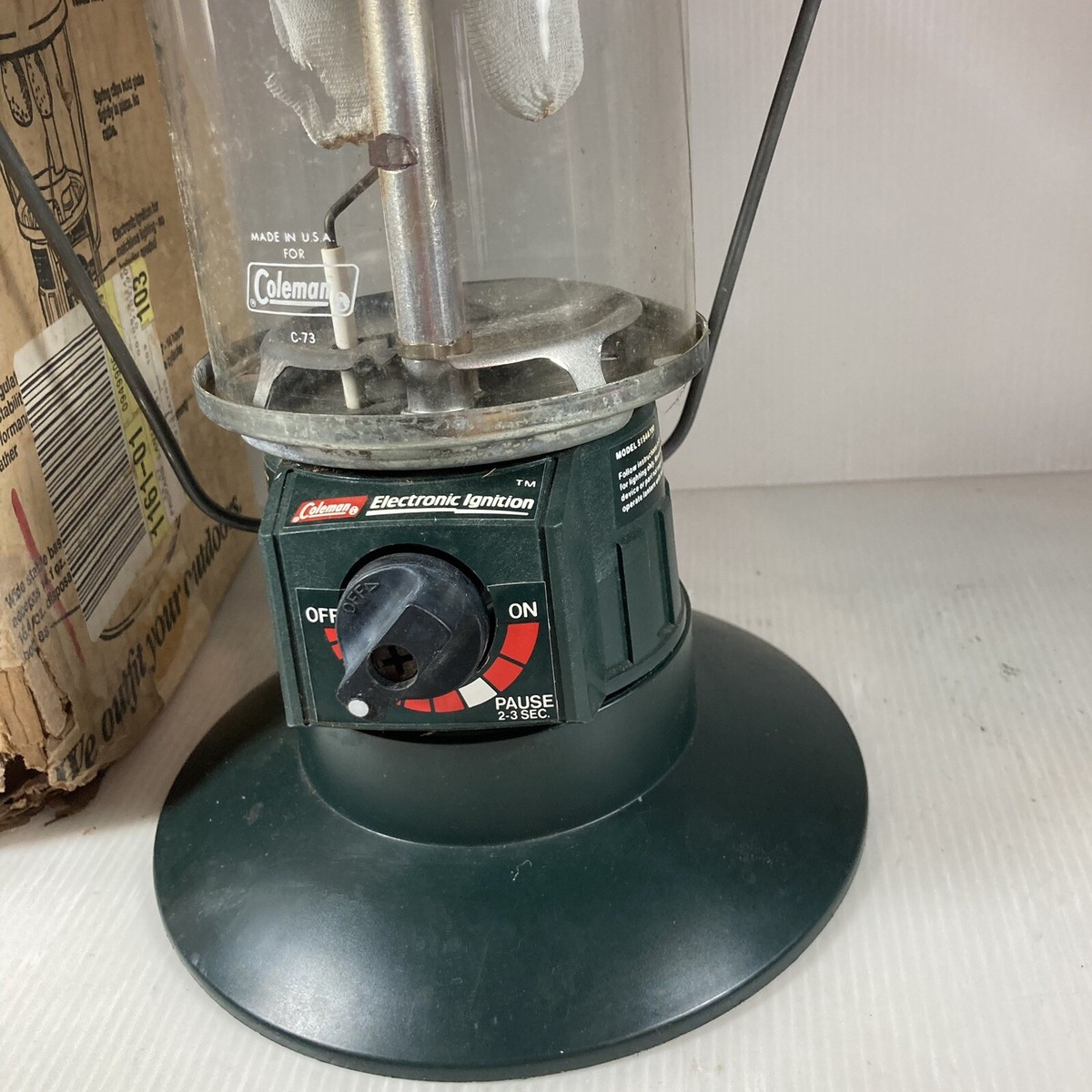 Vtg Coleman Electronic Ignition Double Mantel Propane Vtg Coleman Electronic Ignition Double Mantel Propane