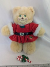 Fisher Price Briarberry Bear Plush BerryKris Plush 1999 Dress Candy Cane Kris