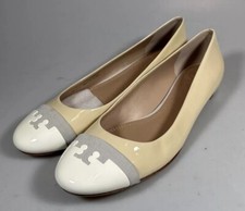 Tory Burch Gemini Link Bow Ankle Loafer Flat Patent Port 8 M