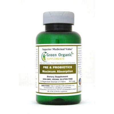 Green Organic Supplements Probiotics plus Prebiotics 90 capsule Support immunity