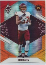 2021 Panini Phoenix John Bates Rookie Fire Burst Parallel Commanders RC #192