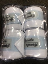 FLEECE POLO EXERCISE/TRAVEL BANDAGES - PFIFF - Pale Blue - SET OF 4 - New