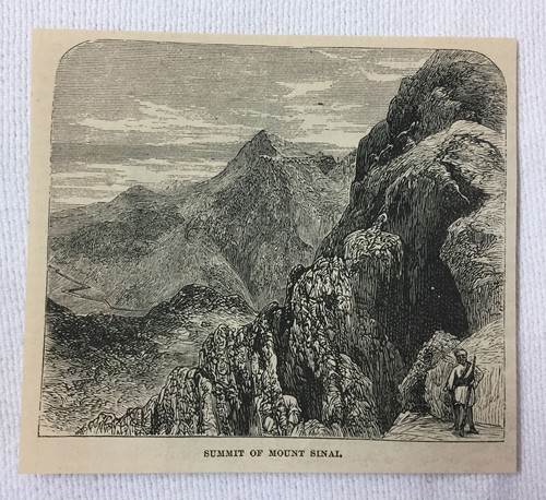 1872 small magazine engraving~ SUMMIT OF MOUNT SINAI