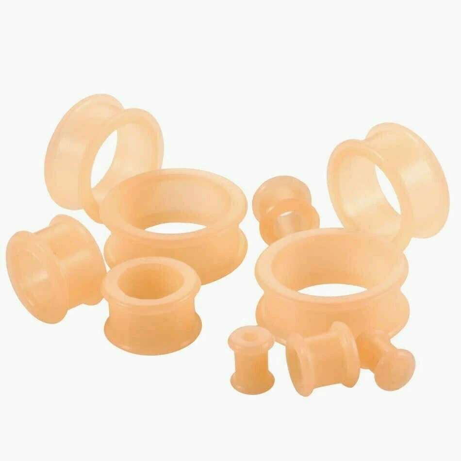 1x 3-76mm Large Flesh Skin Tone Colour Ear plug Earing Invisible RETAINER Tunnel - Image 4 of 4