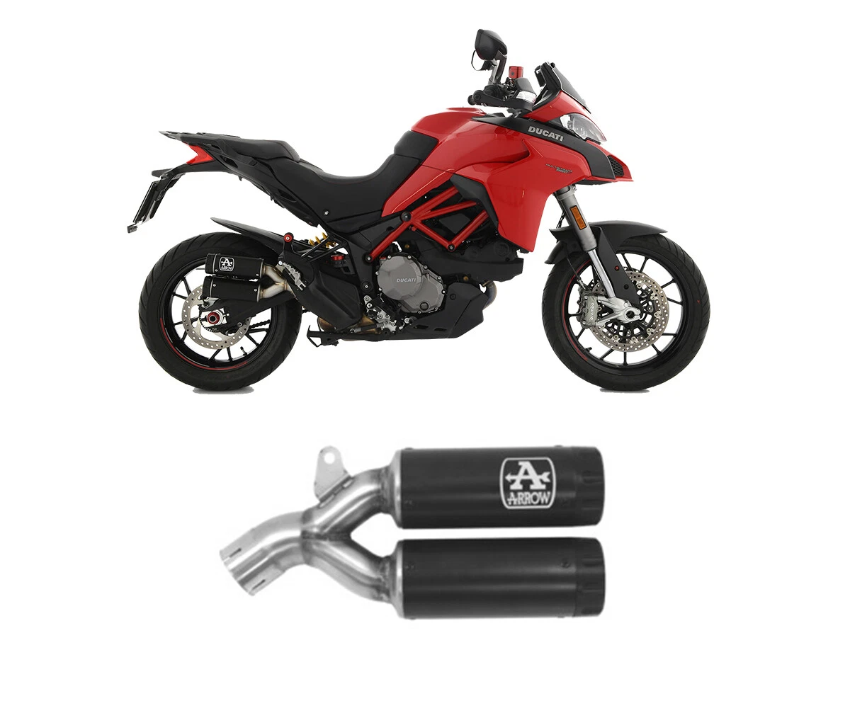 Exhaust Arrow Rebel Steel Black Ducati Multistrada 950 2019 2020