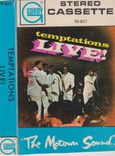 THE TEMPTATIONS CASSETTE: "LIVE " PAPER LABELS 1967