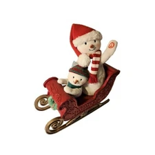 Hallmark Twinkling Sleigh Ride Snowmen 2016 Sound Light Motion Jingle Pals Video
