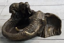 Elefant Aschenbecher Mit Koffer Windfest Metall Aschenbecher Außen,Innen Figur