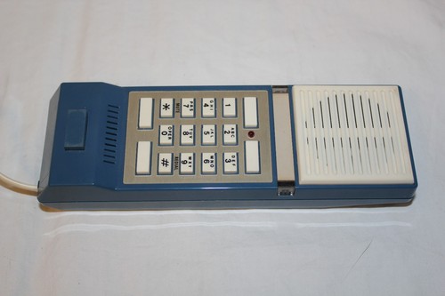Vintage Retro Touch Pulse Dialing Desk Phone Blue and White Works - Picture 5 of 7