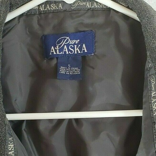 Pure Alaska Men's Gray Fleece Full Zip Vest - Large - Picture 4 of 4