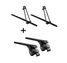2x Fahrradträger ORION+Relingträger Quick Stahl L für für Audi A6 SW C6 C7 05-11